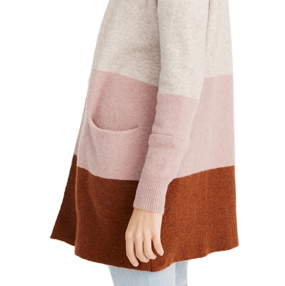 Madewell Ryder Neopolitan Stripe Merino Wool/Alpaca Blend Cardigan Sweater Sz XL - Picture 5 of 16